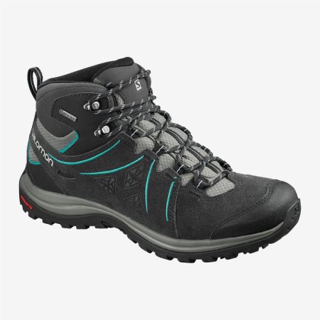 Salomon ELLIPSE 2 MID LTR GTX W Womens Hiking Boots Black UK OGAZ